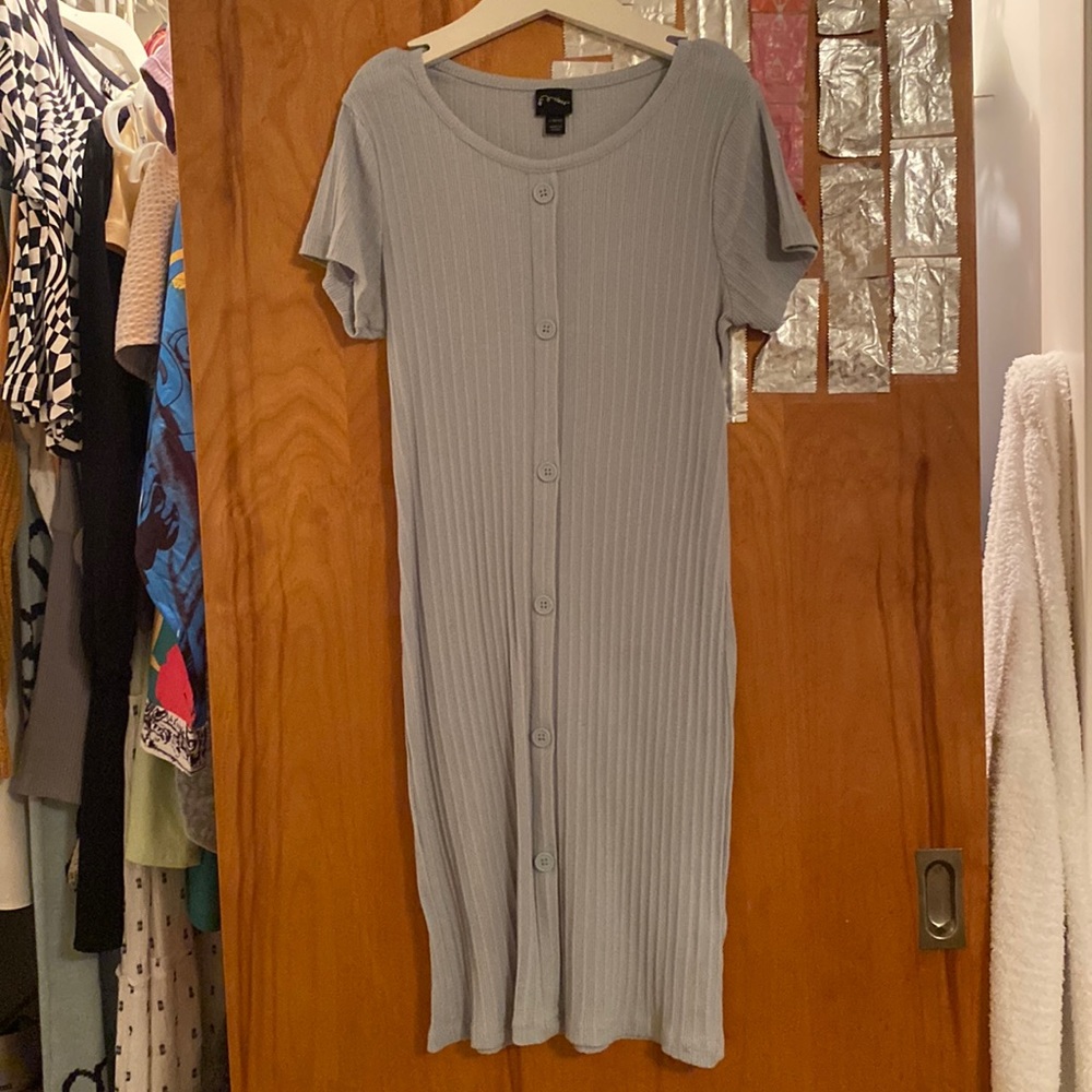 Blue knee length dress